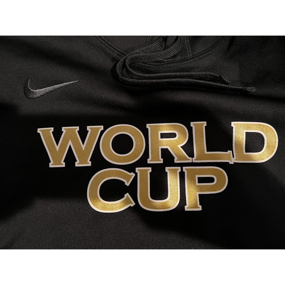 NEW MEN’S NIKE THERMA-FIT HOODIE SWEATSHIRT BLACK WORLD CUP NWT - Picture 7 of 10